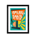 East End Prints framed print Aperol Spritz Blue 43.4x33.4cm (British brand)