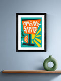 East End Prints framed print Aperol Spritz Blue 43.4x33.4cm (British brand)