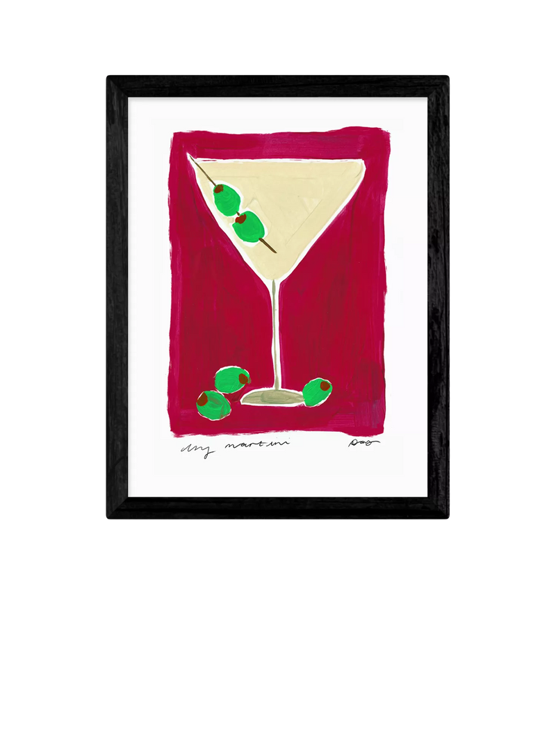 East End Prints Dry Martini Cocktail framed print 43.4x33.4 cm - British product