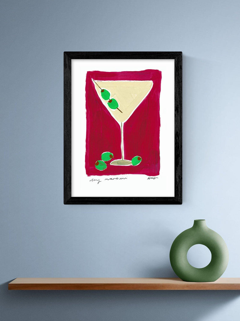 East End Prints Dry Martini Cocktail framed print 43.4x33.4 cm - British product