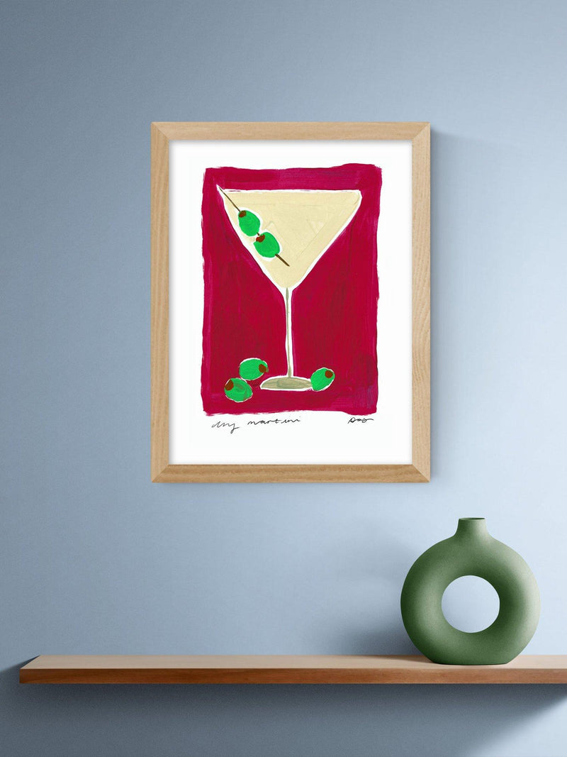 EAST END PRINTS Dry Martini Cocktail framed print 43.4x33.4cm - British product