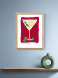 EAST END PRINTS Dry Martini Cocktail framed print 43.4x33.4cm - British product