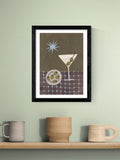 East End Prints Extra Dirty Martini framed art print 43x33cm - British product