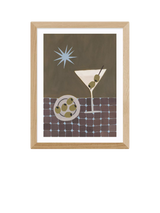 John Lewis EAST END PRINTS Jazmine Joye Extra Dirty Martini Framed Print, 43.4 x 33.4cm- Buy online at McGrocer