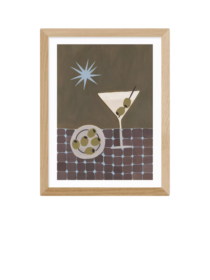 East End Prints Extra Dirty Martini framed print 43.4x33.4cm, imported from the UK