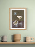 East End Prints Extra Dirty Martini framed print 43.4x33.4cm, imported from the UK