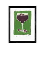 John Lewis East End Prints Natalie Cass 'Espresso Martini Green' Framed Print, 43.4 x 33.4cm, Black Frame- Buy online at McGrocer