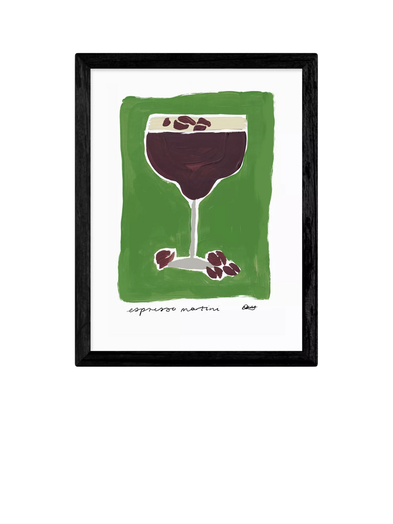 EAST END PRINTS Espresso Martini Green print, imported from the UK