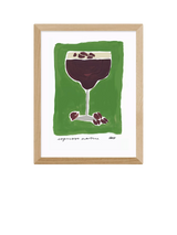 John Lewis East End Prints Natalie Cass 'Espresso Martini Green' Framed Print, 43.4 x 33.4cm, Oak Frame- Buy online at McGrocer