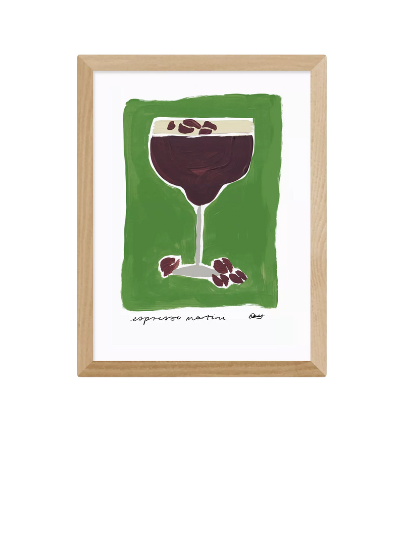 East End Prints framed print Espresso Martini Green 43.4x33.4cm, UK version