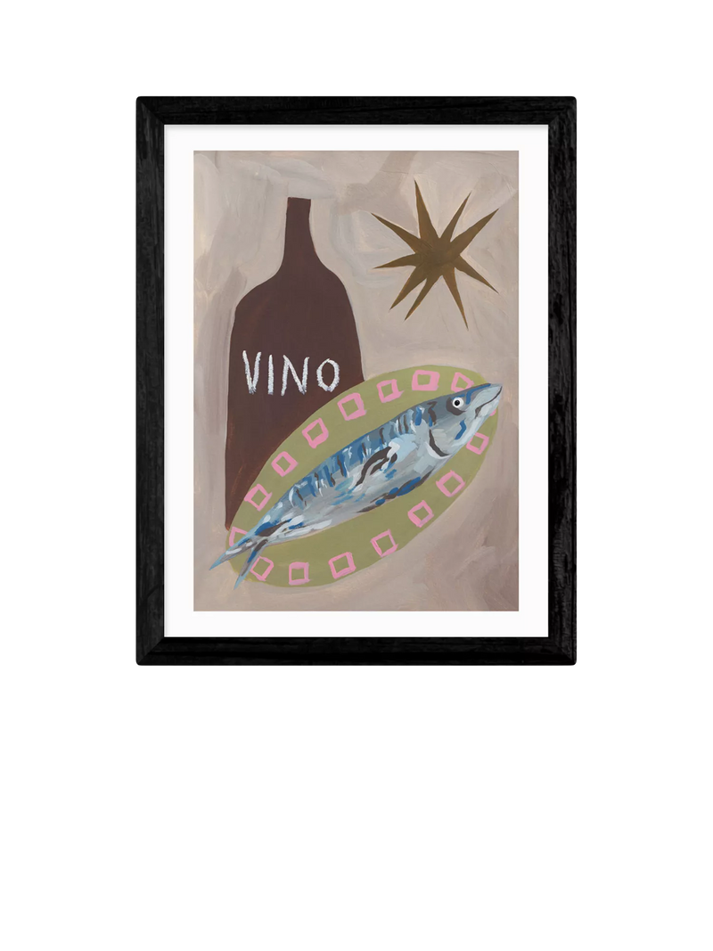 East End Prints fish supper print 43x33cm, imported from the UK