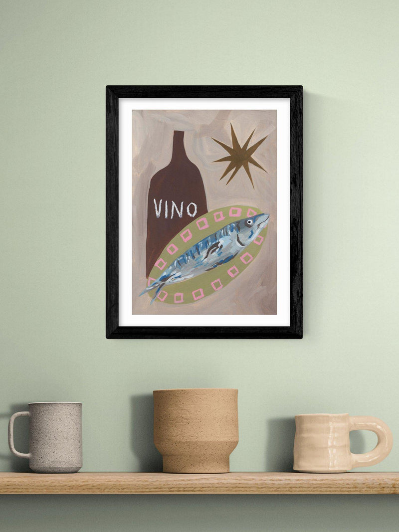 East End Prints fish supper print 43x33cm, imported from the UK