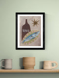East End Prints fish supper print 43x33cm, imported from the UK