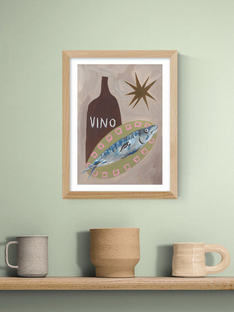East End Prints Fish Supper framed print, UK version
