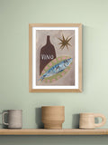 East End Prints Fish Supper framed print, UK version
