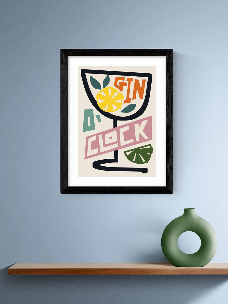 EAST END PRINTS framed print Gin O'Clock 43.4x33.4cm UK version