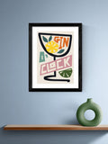 EAST END PRINTS framed print Gin O'Clock 43.4x33.4cm UK version