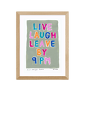 East End Prints Natalie Cass framed print typographic art oak frame, UK version