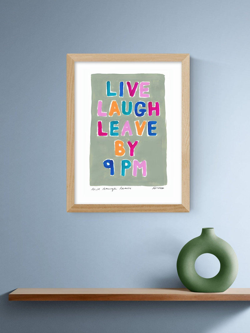 East End Prints Natalie Cass framed print typographic art oak frame, UK version