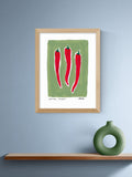 East End Prints Three Chillis framed print 43.4x33.4cm, imported from the UK