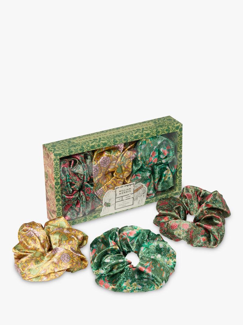 William Morris satin hair scrunchies gift set - British product