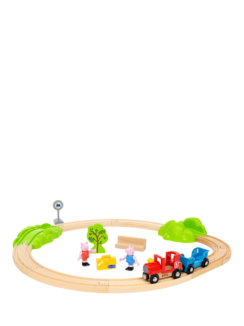 BRIO Peppa Pig train set with wooden tracks and figures, UK version