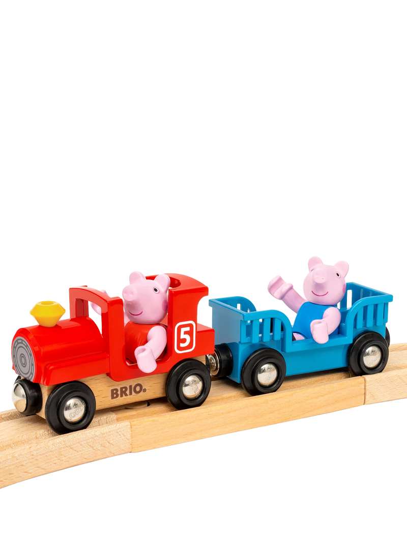 BRIO Peppa Pig train set with wooden tracks and figures, UK version