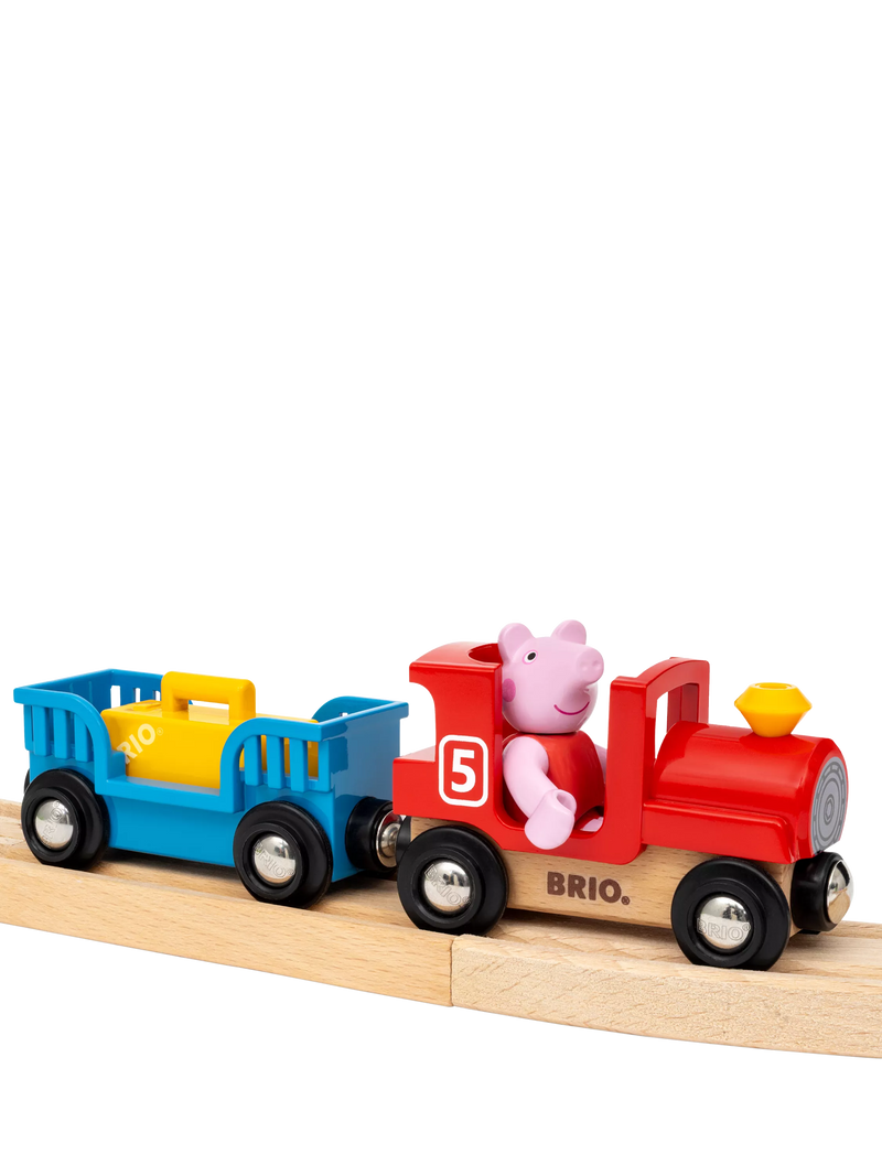 BRIO Peppa Pig train set with wooden tracks and figures, UK version