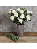 Floralsilk artificial Olivia Rose spray 66cm white - British product