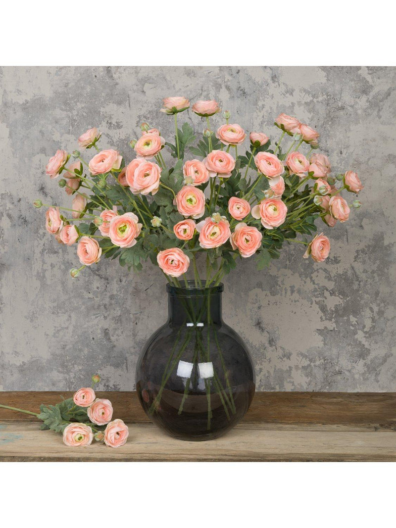 Floralsilk artificial ranunculus stem pink 66cm (British brand)
