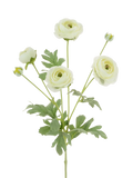 Floralsilk artificial ranunculus stem white 66cm, UK version
