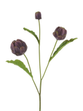 Floralsilk artificial mini artichoke spray 77cm - British product