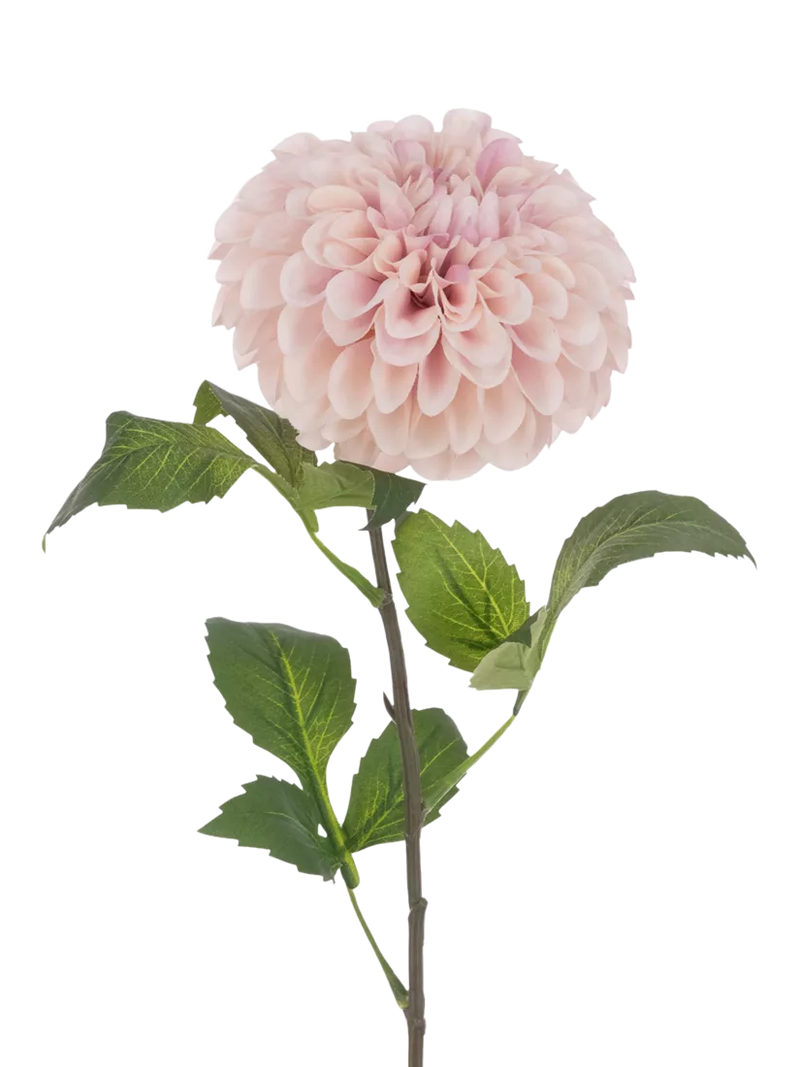 Floralsilk artificial pink dahlia stem 74cm - British product