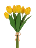 Floralsilk artificial tulip bunch yellow 34cm, imported from the UK