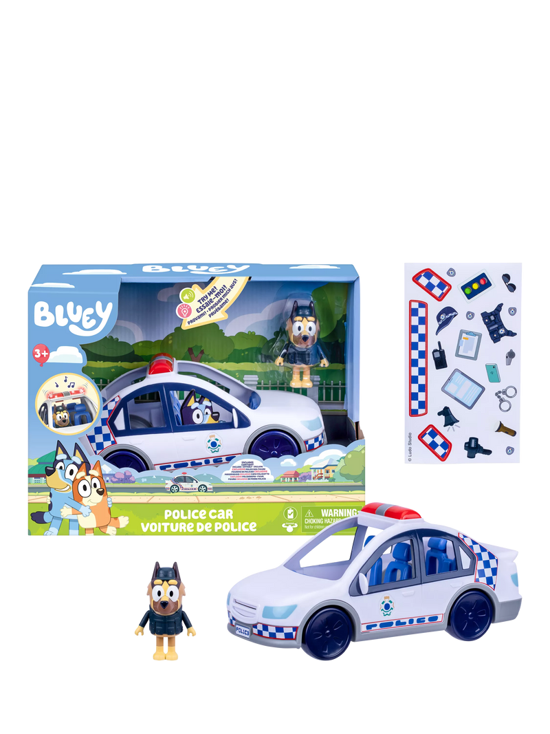 Bluey Police Car S14 toy with lights and sounds, imported from the UK