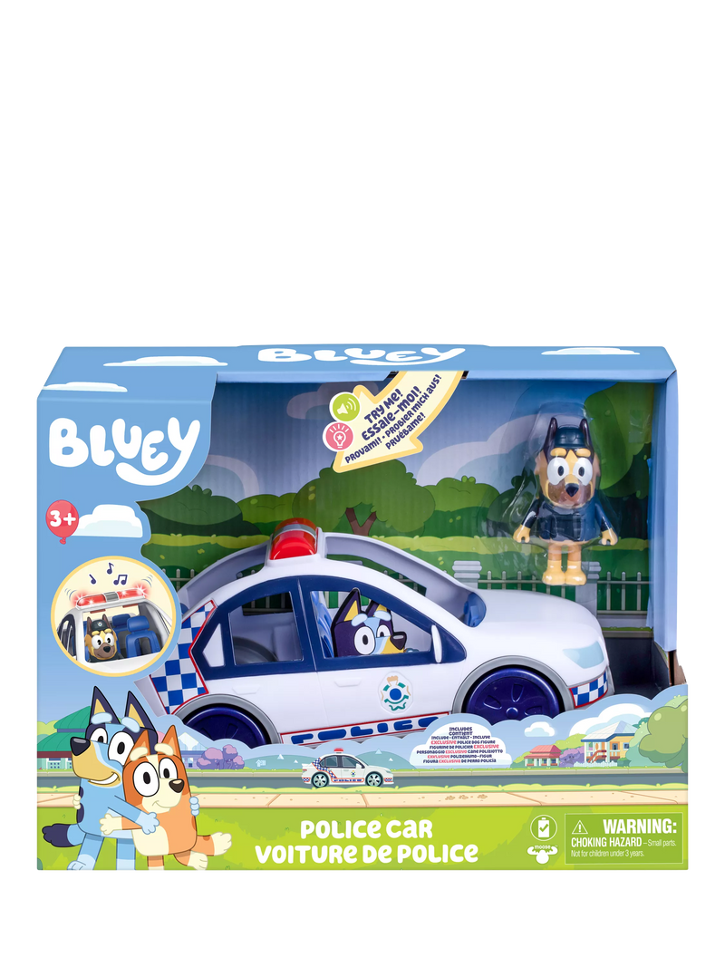 Bluey Police Car S14 toy with lights and sounds, imported from the UK