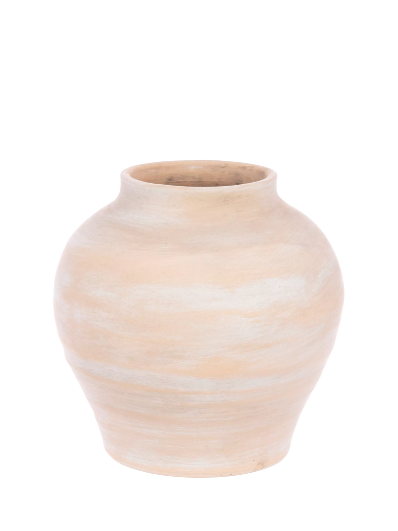 Floralsilk stoneware vase H20cm terracotta - British product