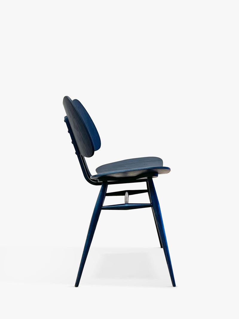 ercol Butterfly dining chair Ink Blue ash wood, UK version