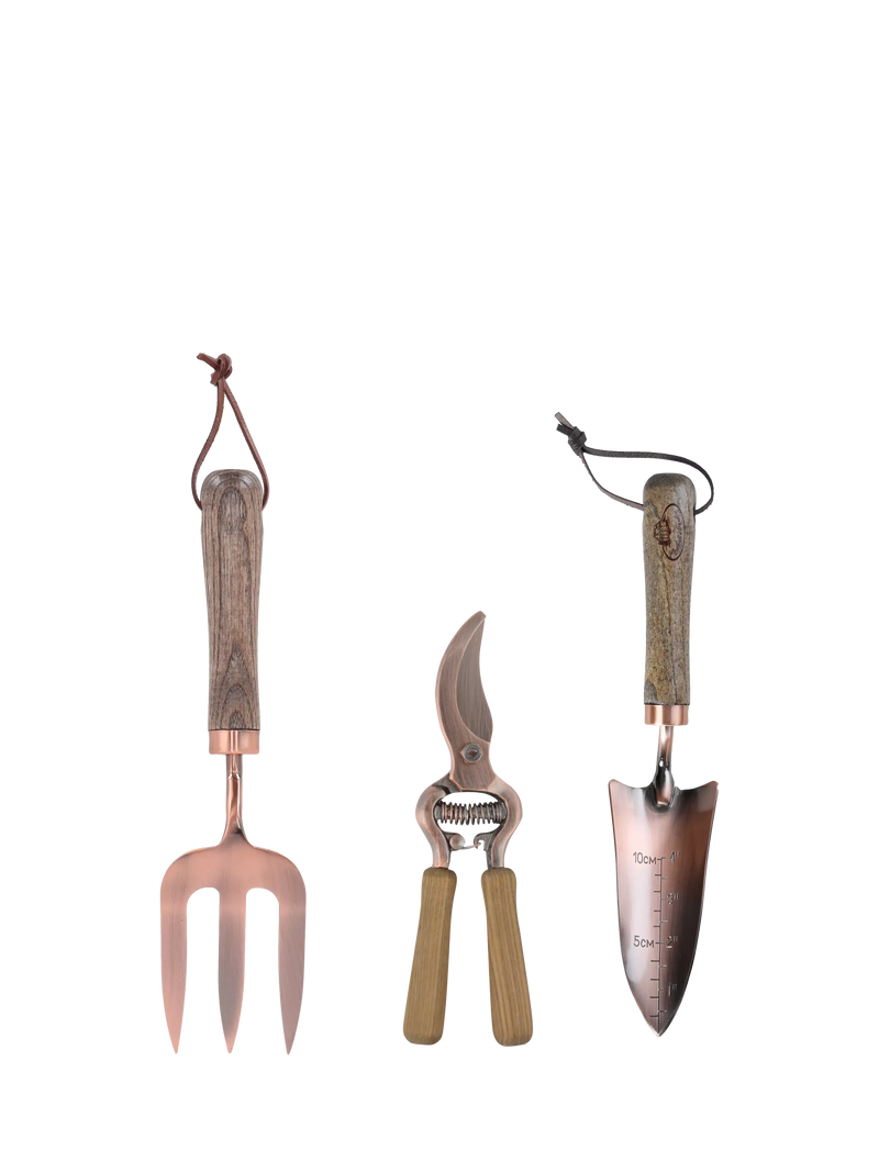 Fallen Fruits garden tool kit copper - British product