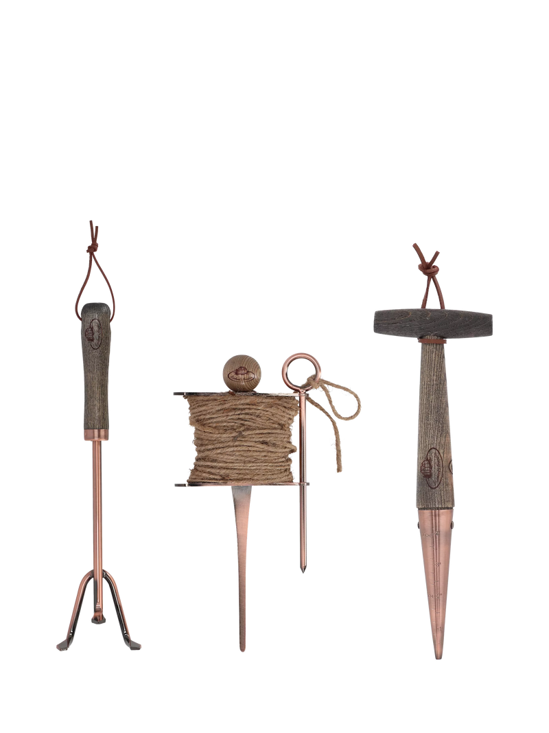 Fallen Fruits Sow & Grow garden tool gift set copper (British brand)