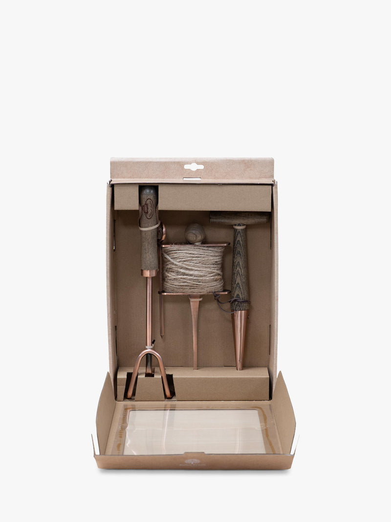 Fallen Fruits Sow & Grow garden tool gift set copper (British brand)