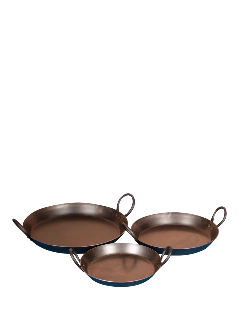 Kadai BBQ skillet pan set 3 piece - British product