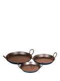 Kadai BBQ skillet pan set 3 piece - British product