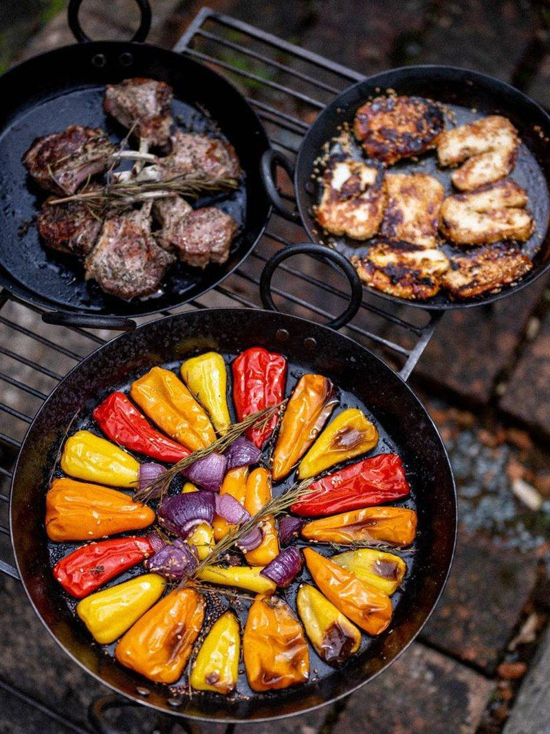 Kadai BBQ skillet pan set 3 piece - British product