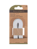 Milward woven non-roll elastic white 12mm x 2m, imported from the UK