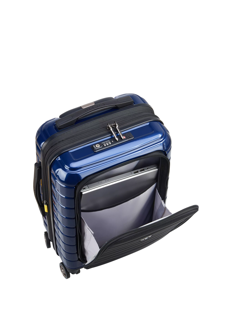 Delsey Shadow 5.0 cabin trolley 55cm blue, imported from the UK