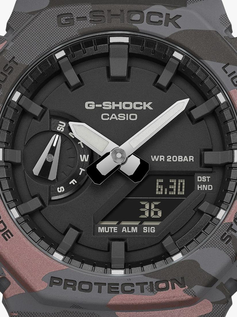 Casio G-SHOCK 2100 camo digital analogue watch, UK version
