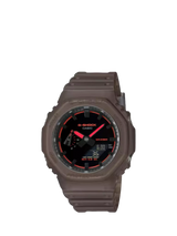 John Lewis Casio GA-2100K-5AER G-SHOCK Smoked Lights 2100 Brown Men's Watch- Buy online at McGrocer
