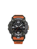Casio G-Shock Mudmaster men's watch with orange strap, imported from the UK
