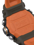 Casio G-Shock Mudmaster men's watch with orange strap, imported from the UK